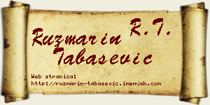 Ruzmarin Tabašević vizit kartica